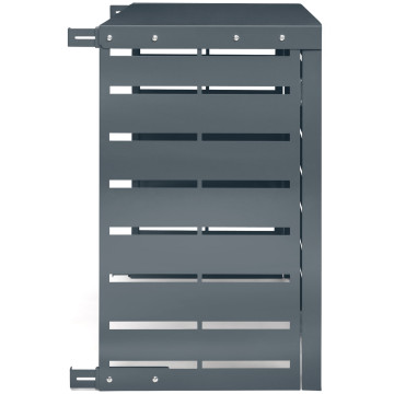 Cache clim extérieur en métal gris