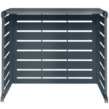 Cache clim extérieur en métal gris
