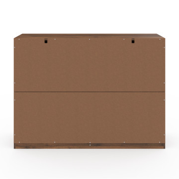 Commode Tom 6 tiroirs effet bois noyer