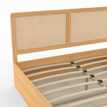 Lit coffre Eva 140x190cm cannage