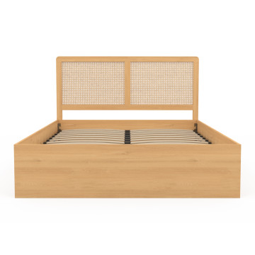 Lit coffre Eva 140x190cm cannage
