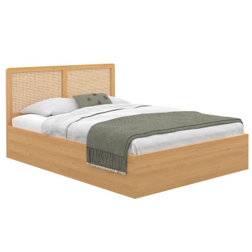 Lit coffre Eva 140x190cm cannage