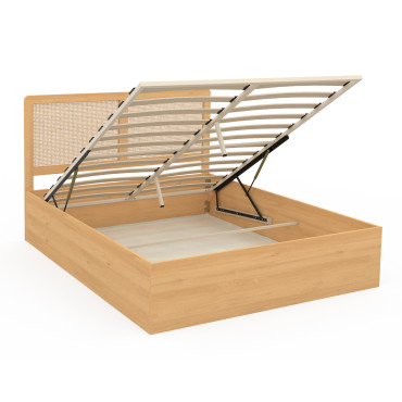 Lit coffre Eva 140x190cm cannage