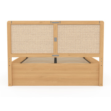 Lit coffre Eva 140x190cm cannage