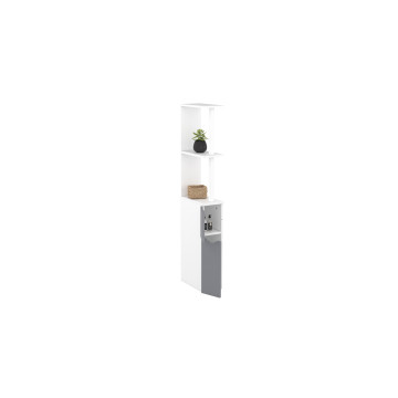 Colonne salle de bain blanche et grise 118cm