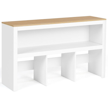 Meuble de rangement enfant Mia 3 cubes effet hêtre et blanc