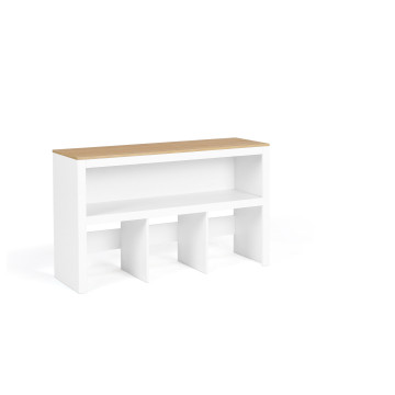 Meuble de rangement enfant Mia 3 cubes effet hêtre et blanc