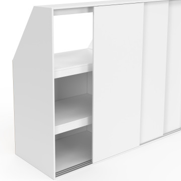 Armoire sous pente Tom 3 portes coulissantes blanches