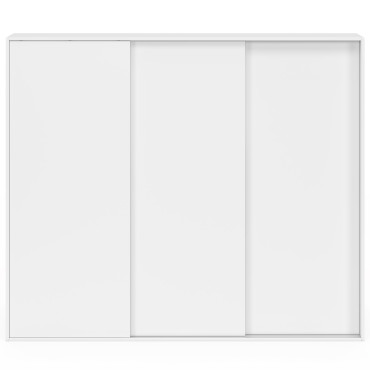 Armoire sous pente Tom 3 portes coulissantes blanches