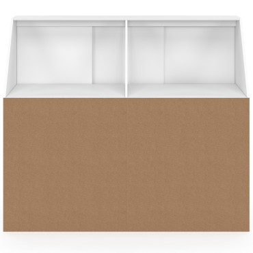 Armoire sous pente Tom 3 portes coulissantes blanches