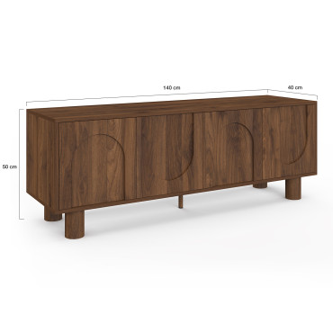 Meuble TV Arlo effet noyer 140cm