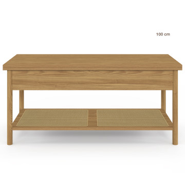 Table basse relevable dépliante Erin cannage