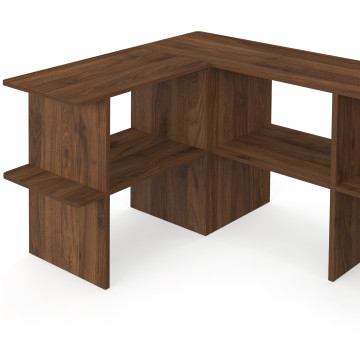 Etagère dos de canapé Cisano effet noyer