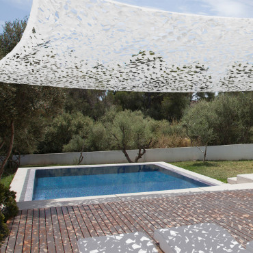 Ombrière rectangulaire blanche 3x4m