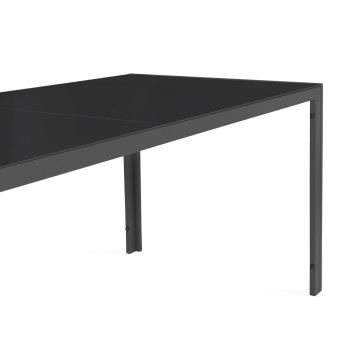 Table de jardin Majorca 190cm verre trempé