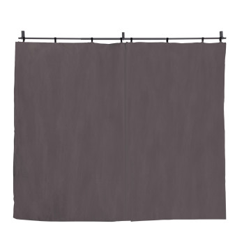 Rideau universel pour pergola gris avec tringle 3m