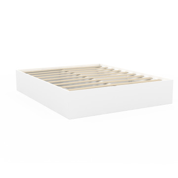 Cadre de lit Orem 160x200cm blanc tiroir coulissant