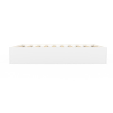 Cadre de lit Orem 160x200cm blanc tiroir coulissant