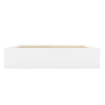 Cadre de lit Orem 160x200cm blanc tiroir coulissant