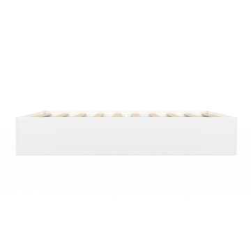 Cadre de lit Orem 140x190cm blanc tiroir coulissant