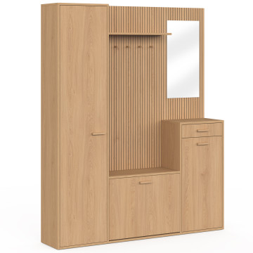 Vestiaire d'entrée Faustine XXL avec placards et miroir