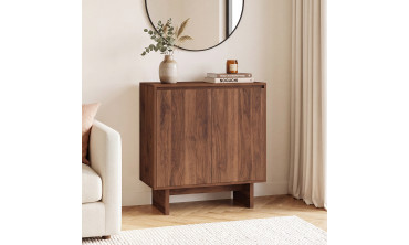 Buffet Yumi 2 portes effet noyer 70cm