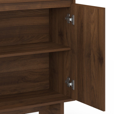 Buffet Yumi 2 portes effet noyer 70cm