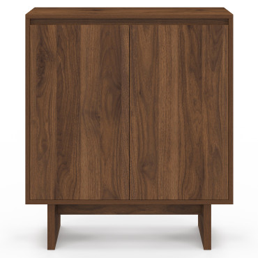 Buffet Yumi 2 portes effet noyer 70cm