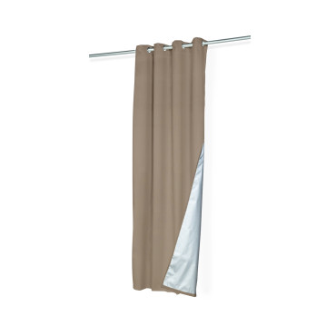 Rideaux thermiques taupe 135x240 cm - lot de 2