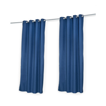 Rideaux thermiques bleu 135x240 cm - Lot de 2