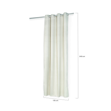 Rideaux thermiques beiges 135x240 cm - lot de 2