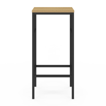Tabourets de bar Memphis bois pieds métal - lot de 4