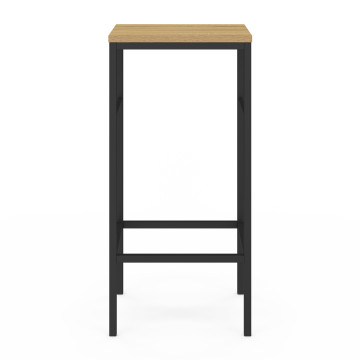 Tabourets de bar Memphis bois pieds métal - lot de 4