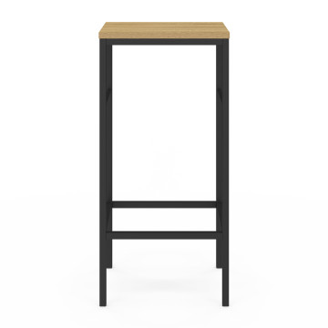 Tabourets de bar Memphis bois pieds métal - lot de 2
