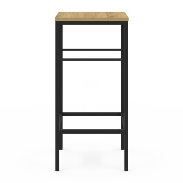 Tabourets de bar Memphis bois pieds métal - lot de 2