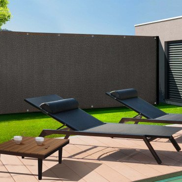 Brise vue occultant 1.5x10 m 220 gr/m² gris