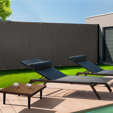 Brise vue occultant 1.8x10m 220 gr/m² gris