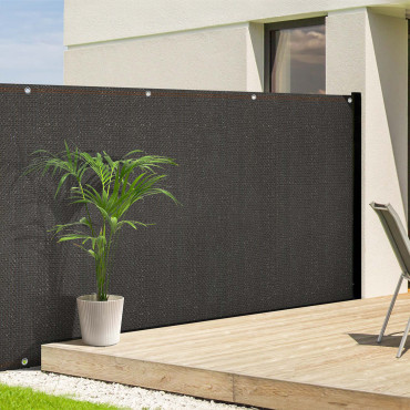 Brise vue occultant 1.8x10m 220 gr/m² gris