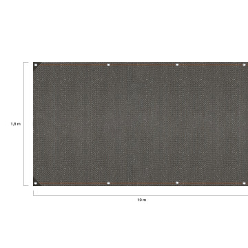 Brise vue occultant 1.8x10m 220 gr/m² gris