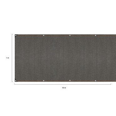 Brise vue occultant 1x10 m 90 gr/m² gris
