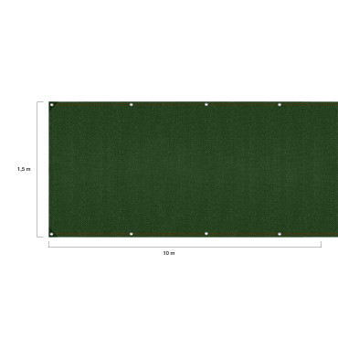 Brise vue occultant  1.5x10 m 300 gr/m² vert