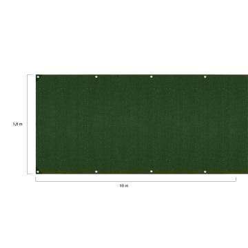 Brise vue occultant 1.8x10 m 300 gr/m² vert