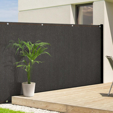Brise vue occultant 1.8x10 m 300 gr/m² gris