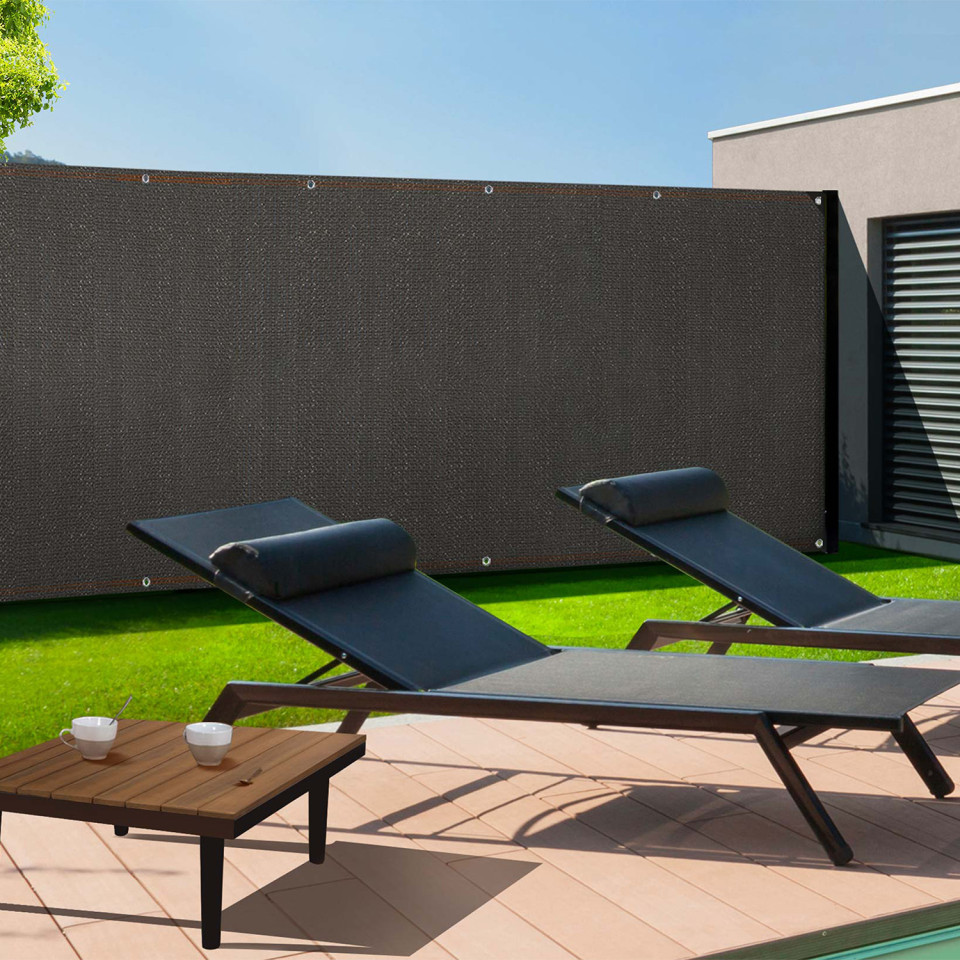Brise vue occultant 1x10 m 300 gr/m² gris