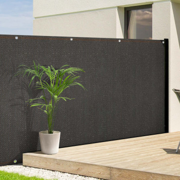 Brise vue occultant 1x10 m 300 gr/m² gris