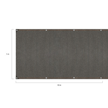 Brise vue occultant 1x10 m 300 gr/m² gris