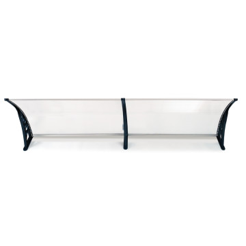 Marquise de porte transparente LED 80x120cm