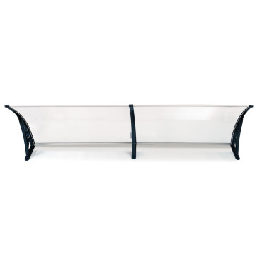 Marquise de porte transparente LED 80x150cm