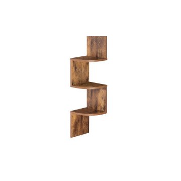 Etagère murale d'angle effet bois vieilli 120cm