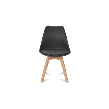 Chaises Suedia et Gabriella bleues et noires - lot de 4